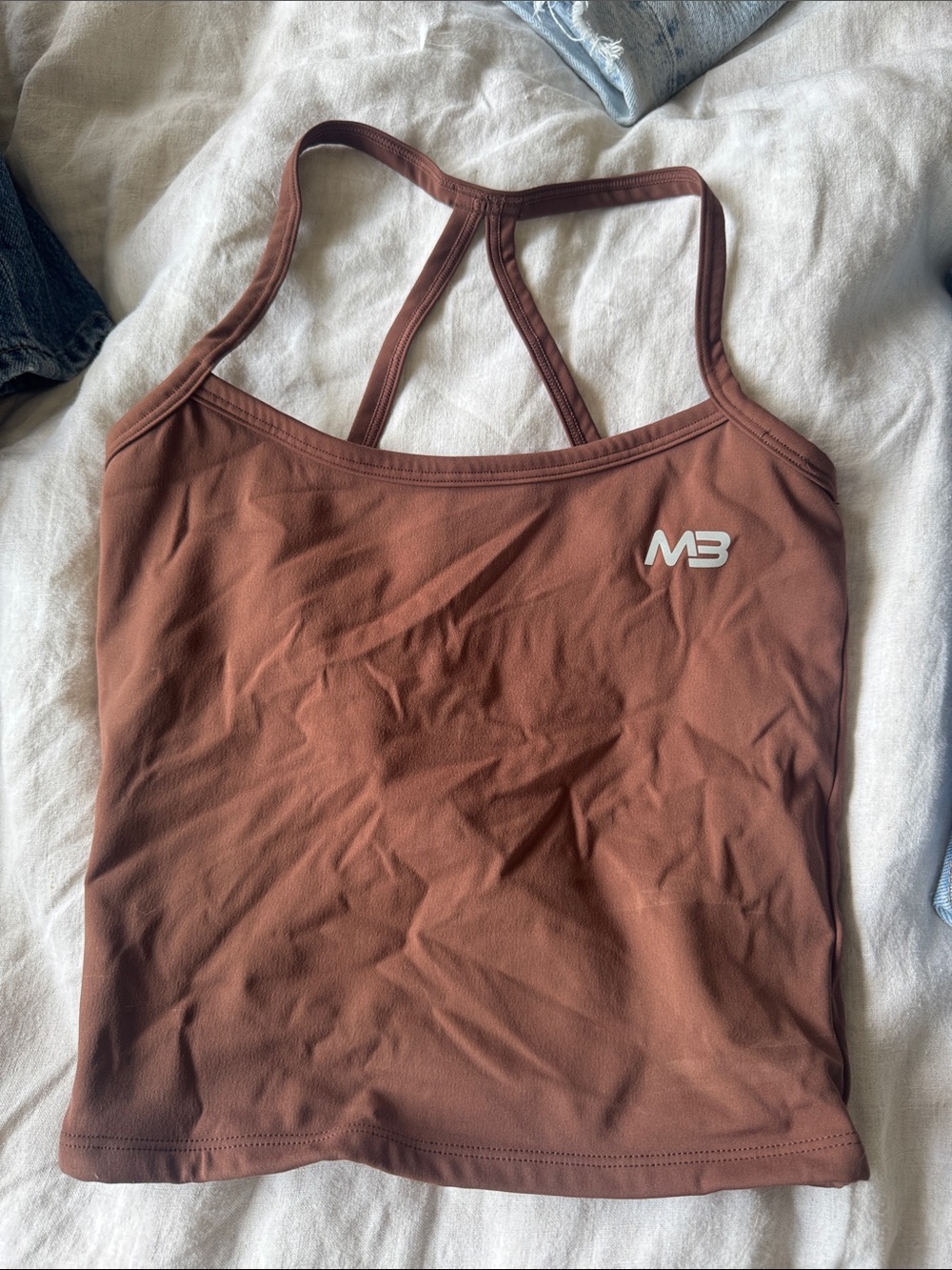 MBLife Women's Rust Brown Strappy Tank Top